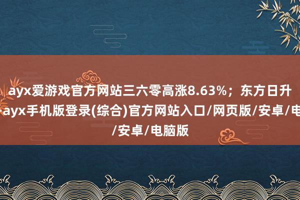 ayx爱游戏官方网站三六零高涨8.63%；东方日升领跌-ayx手机版登录(综合)官方网站入口/网页版/安卓/电脑版