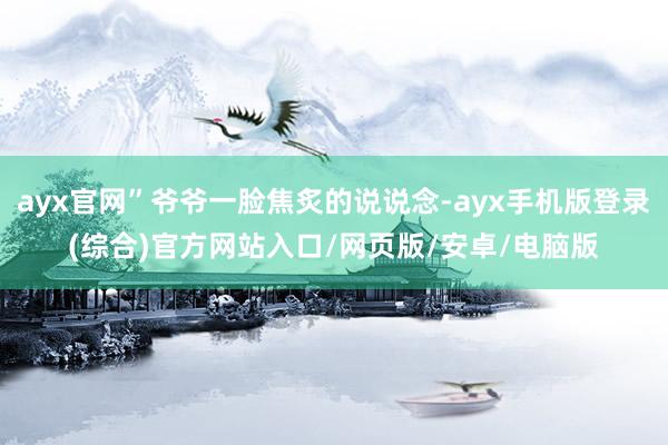 ayx官网”爷爷一脸焦炙的说说念-ayx手机版登录(综合)官方网站入口/网页版/安卓/电脑版
