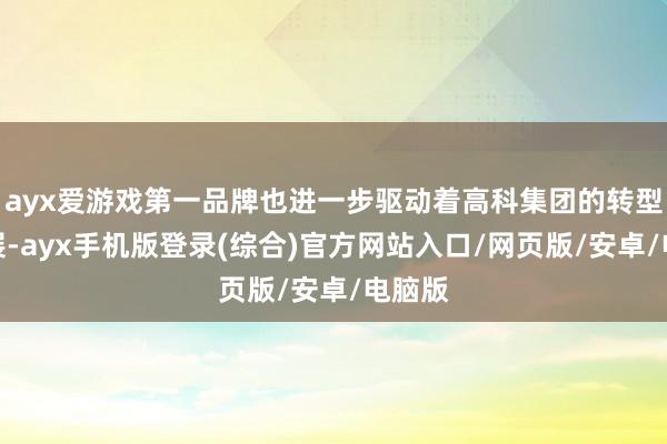 ayx爱游戏第一品牌也进一步驱动着高科集团的转型与发展-ayx手机版登录(综合)官方网站入口/网页版/安卓/电脑版