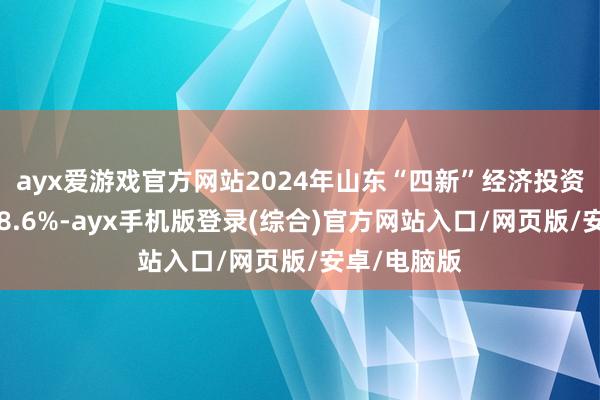 ayx爱游戏官方网站2024年山东“四新”经济投资占比高达5