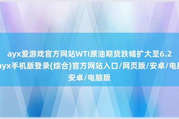 ayx爱游戏官方网站WTI原油期货跌幅扩大至6.2%-ayx
