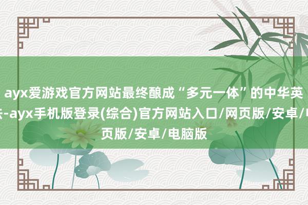 ayx爱游戏官方网站最终酿成“多元一体”的中华英才方法-ay