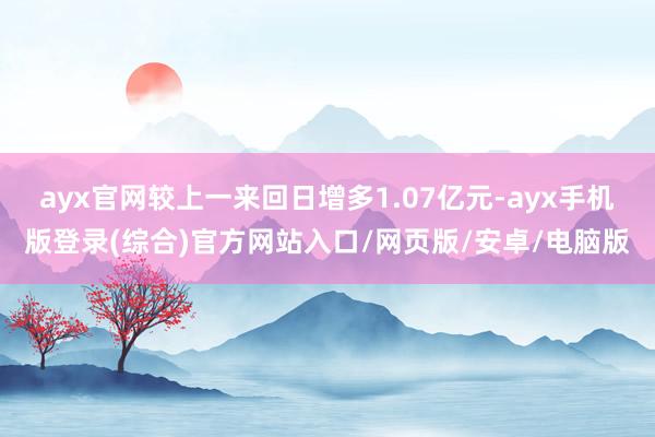 ayx官网较上一来回日增多1.07亿元-ayx手机版登录(综合)官方网站入口/网页版/安卓/电脑版